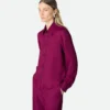 Chemise en twill de viscose et de soie