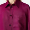 Chemise en twill de viscose et de soie