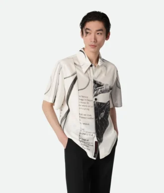 Chemise imprimée en soie