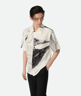 Chemise imprimée en soie