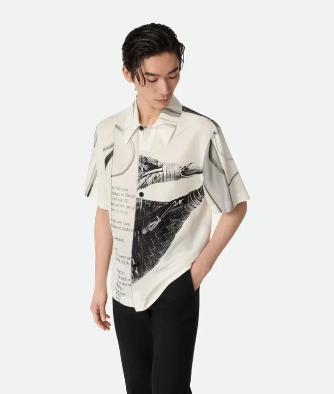 Chemise imprimée en soie