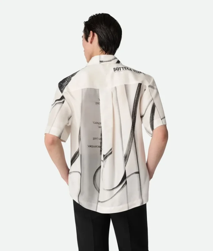 Chemise imprimée en soie