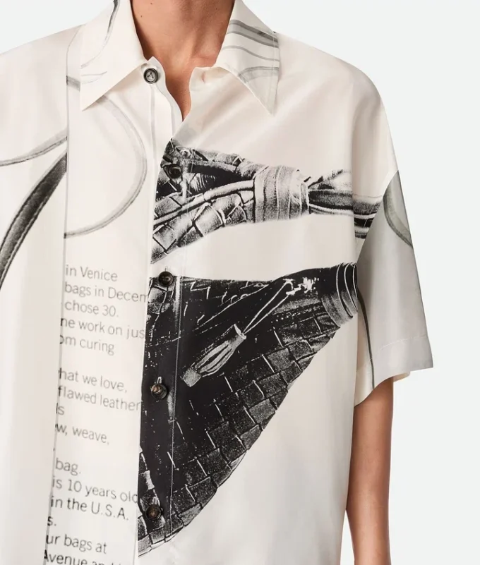 Chemise imprimée en soie