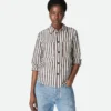 Chemise à rayures en coton et lin Chemise à rayures en coton et lin