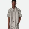 Chemise à rayures en coton et lin Chemise à rayures en coton et lin