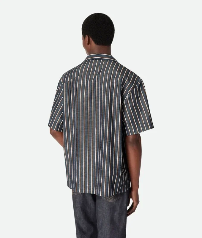 Chemise à rayures en coton et lin Chemise à rayures en coton et lin