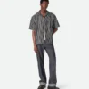 Chemise à rayures en coton et lin Chemise à rayures en coton et lin