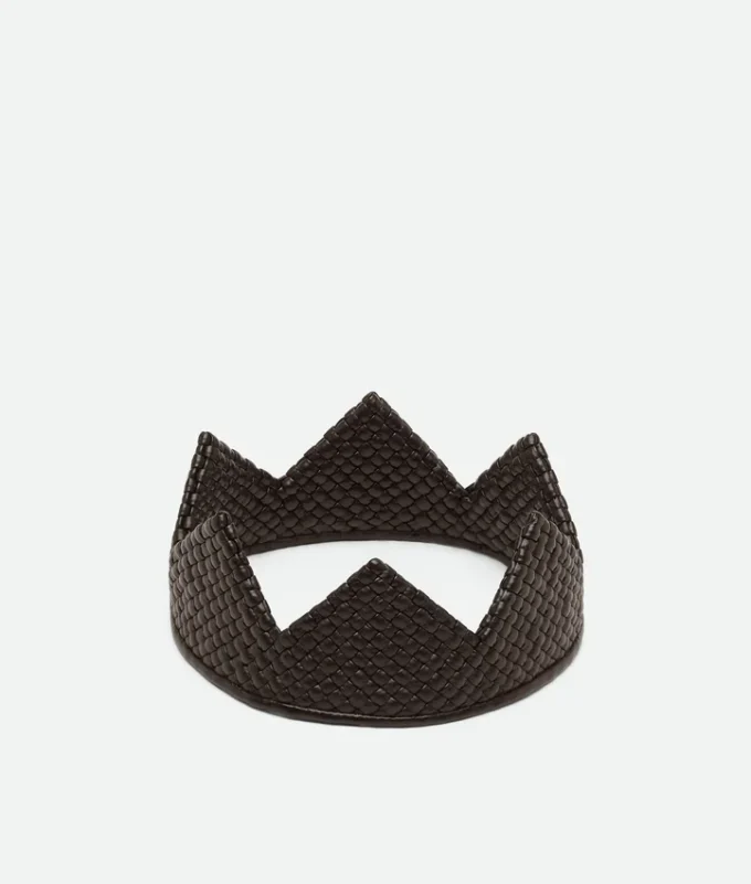 Couronne en cuir Intrecciato