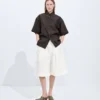 Culotte en toile de coton compacte