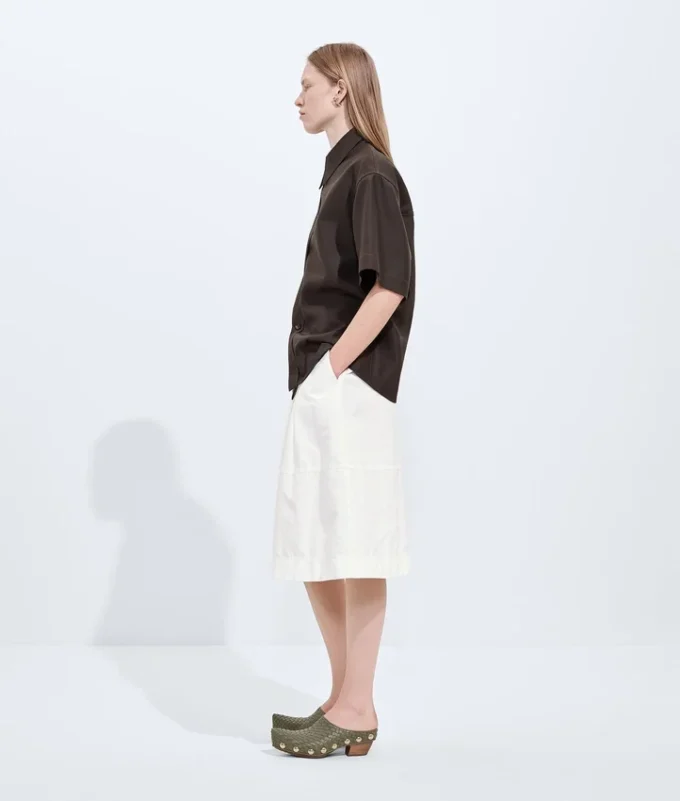 Culotte en toile de coton compacte