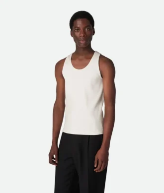 Débardeur en jersey de coton côtelé compact