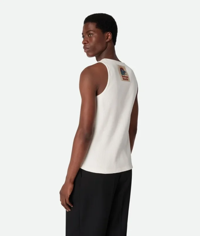 Débardeur en jersey de coton côtelé compact