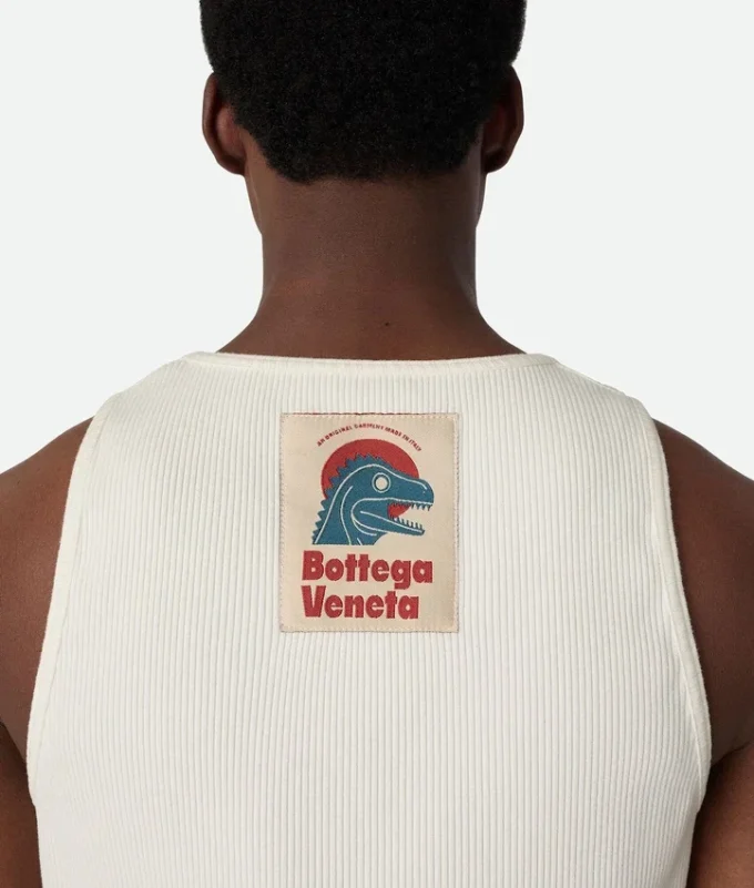 Débardeur en jersey de coton côtelé compact
