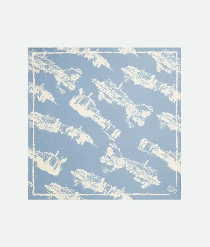 Foulard en soie « Carte postale italienne »