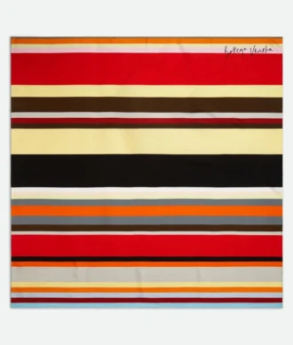 Foulard en twill de soie rayé