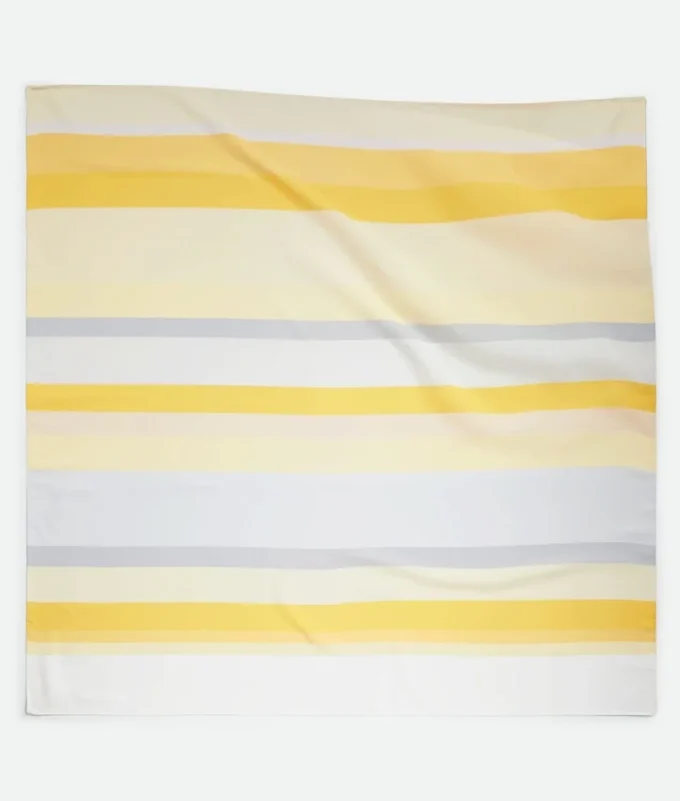 Foulard en twill de soie rayé