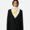 Foulard en twill de soie rayé
