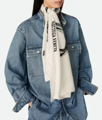 Foulard imprimé en twill de soie