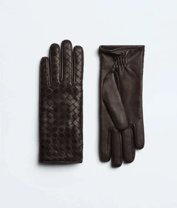 Gants en cuir Intrecciato