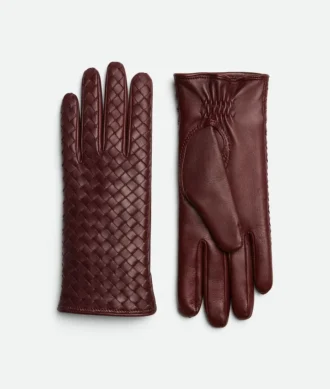 Gants en cuir Intrecciato