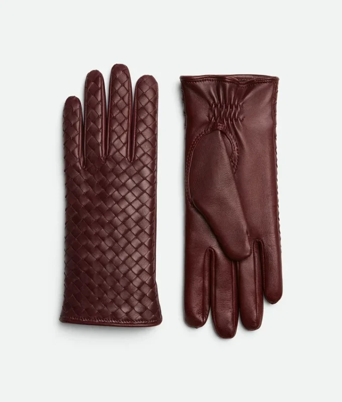 Gants en cuir Intrecciato