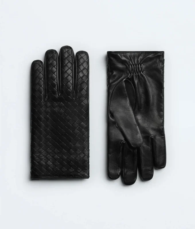 Gants en cuir Intrecciato