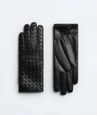 Gants en cuir Intrecciato