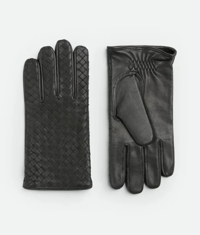 Gants en cuir Intrecciato