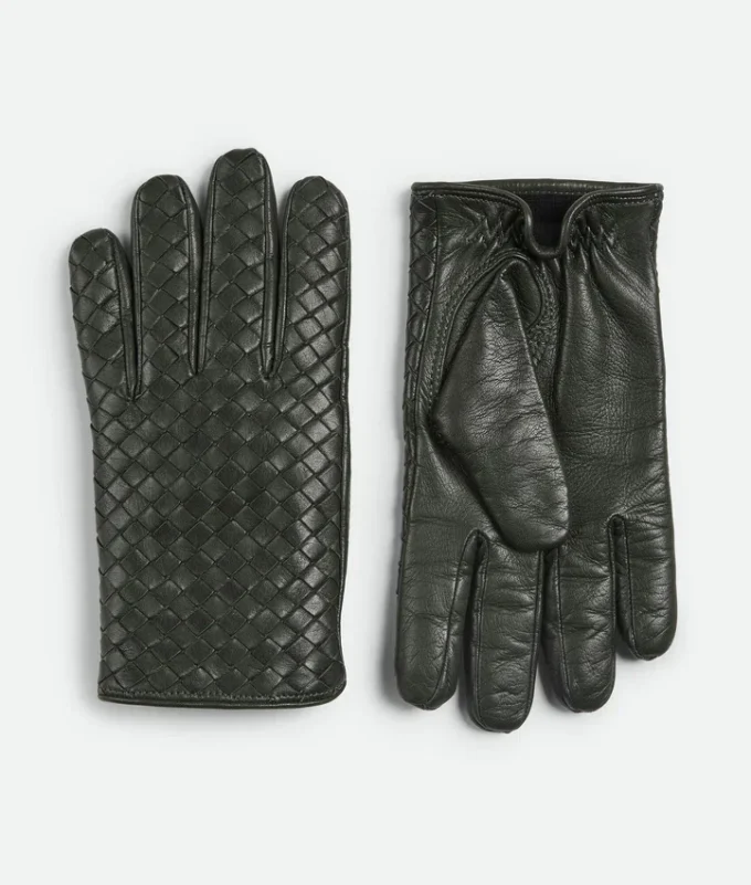 Gants en cuir Intrecciato