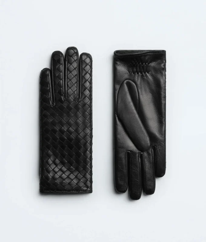 Gants en cuir Intrecciato