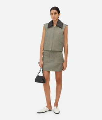 Gilet en coton chiné