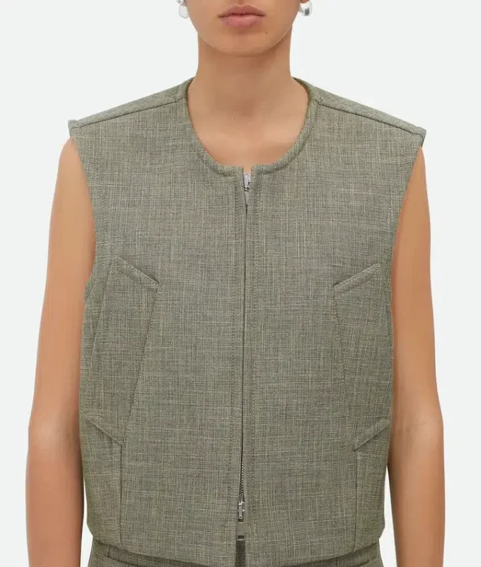 Gilet en coton chiné Gilet en coton chiné