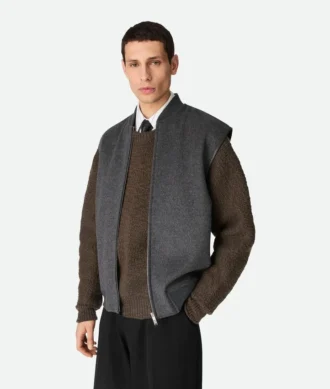 Gilet en laine double face