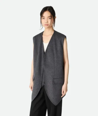 Gilet en laine double face
