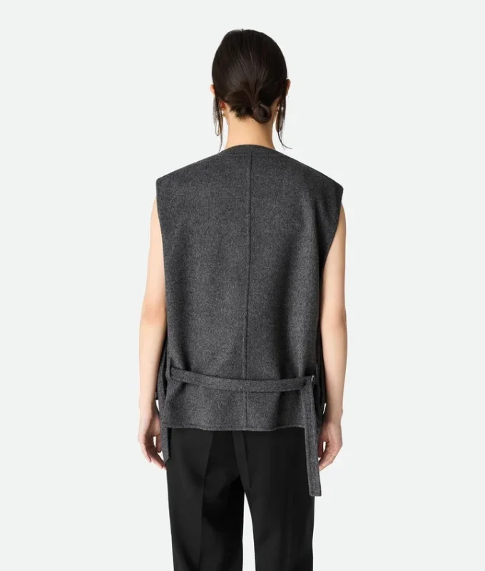 Gilet en laine double face