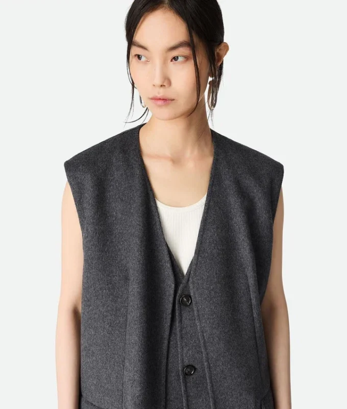 Gilet en laine double face