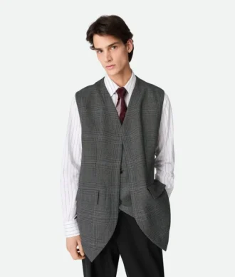 Gilet en laine Prince de Galles