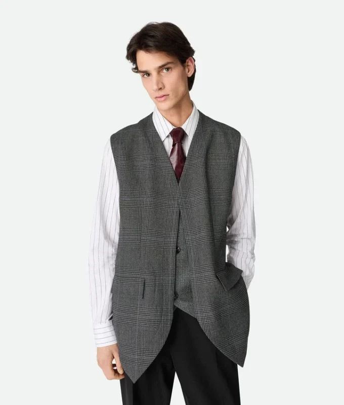 Gilet en laine Prince de Galles