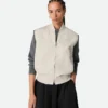 Gilet en twill de soie et coton