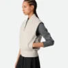 Gilet en twill de soie et coton