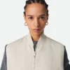 Gilet en twill de soie et coton