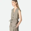 Gilet en viscose mouchetée