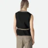 Gilet en viscose mouchetée