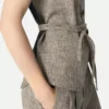 Gilet en viscose mouchetée