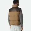 Gilet matelassé en popeline givrée Gilet matelassé en popeline givrée