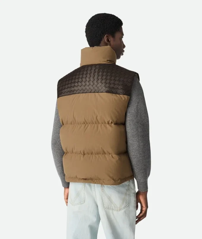 Gilet matelassé en popeline givrée Gilet matelassé en popeline givrée