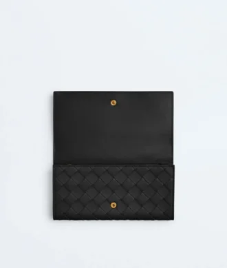 Grand portefeuille à rabat Intrecciato