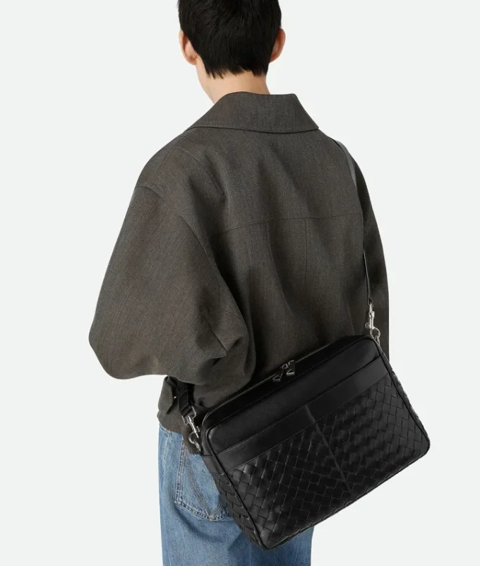 Grand sac photo Intrecciato avec poche Grand sac photo Intrecciato avec poche
