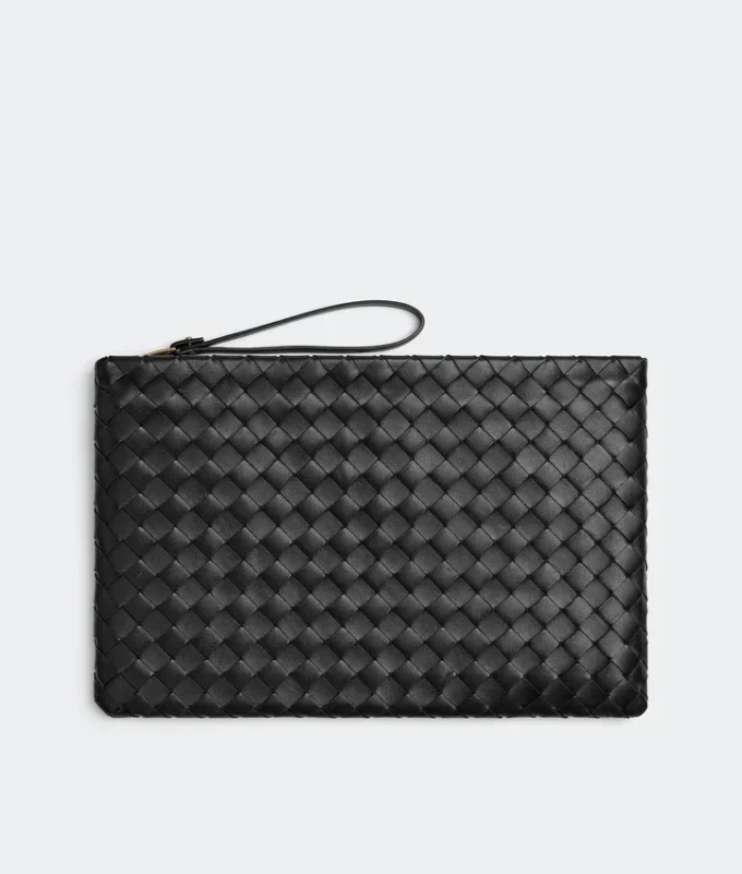 Grande pochette plate Intrecciato