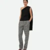 Haut en crêpe de laine et viscose